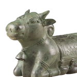 Indonesian Bronze Vintage Nandi Sculpture | 8.5" Width | Traditional Asian Art | Sacred Hindu Collection | Cultural Heritage | Jaipurio